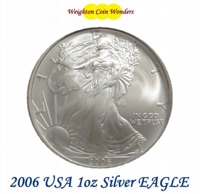 2006 1oz Silver American Eagle - Click Image to Close